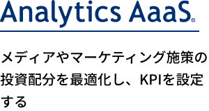 Ｍarketingレイヤー　Analytics AaaS™　メディアやマーケティング施策の投資配分を最適化し、KPIを設定する